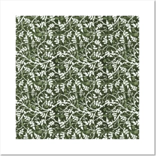 William Morris Jasmine Trellis Pattern White and Green Posters and Art